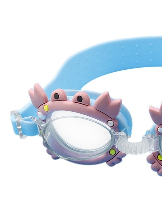 Beauenty Kids Crab Anti Fog Swimming Goggles, PC Lens Soft Silicagel Adjustable Straps Swim Goggles, Flexible Nose Bridge Design UV Wave Goggles - Image 2