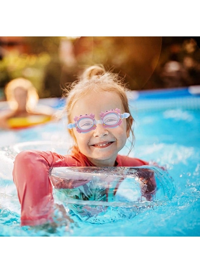 Beauenty Kids Crab Anti Fog Swimming Goggles, PC Lens Soft Silicagel Adjustable Straps Swim Goggles, Flexible Nose Bridge Design UV Wave Goggles - Image 3