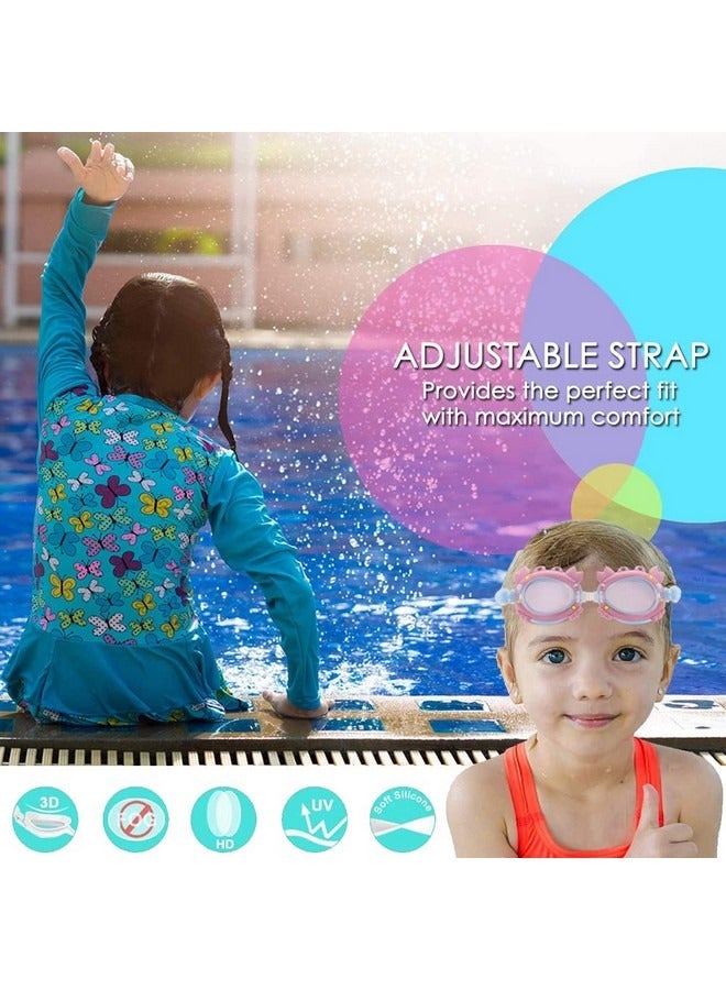 Beauenty Kids Crab Anti Fog Swimming Goggles, PC Lens Soft Silicagel Adjustable Straps Swim Goggles, Flexible Nose Bridge Design UV Wave Goggles - Image 5