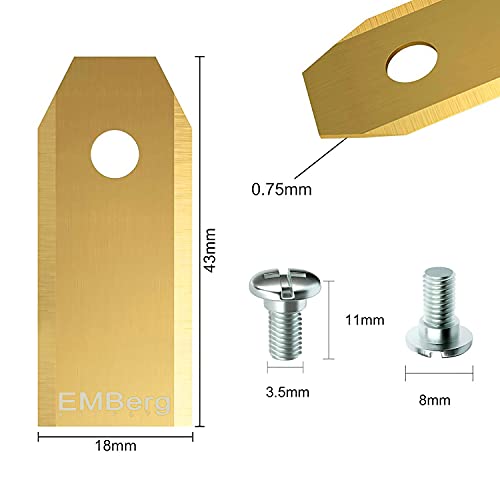 EMBergSupply EMBerg Monster XL Blades (18 Pack) for Automower Models as Well as Gardena and McCulloch Robotic Lawnmowers. (Titanium) - Image 5