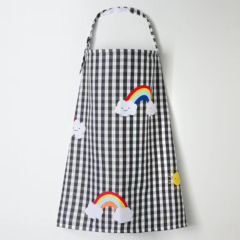 Breastfeeding Shawl Cotton Nursing Cover Smiling clouds 