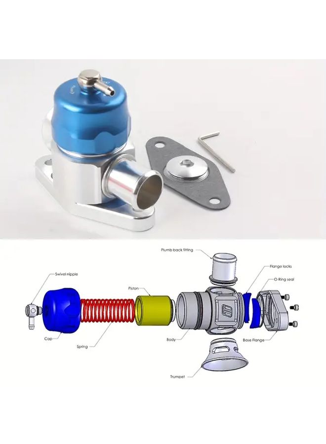 Blue 29mm Dual Port Blow Off Valve For Nissan Skyline R32 GTR RB26 Stagea - Image 3