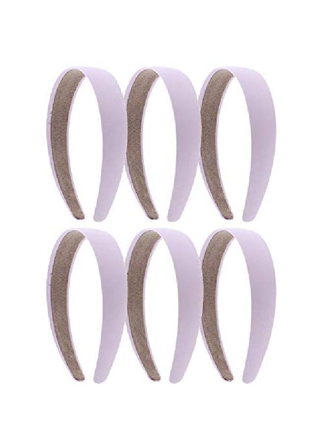 Motique Accessories - 1 Satin Headband Set Of 6  Light Pink - Image 1