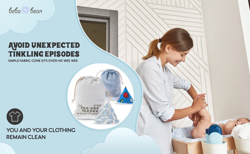 Beba Bean Pee-pee Teepee Terry Blue - Laundry Bag - Image 5