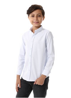 Andora Candy Stripes Boys Oxford Shirt_White & Sky Blue  - Image 2