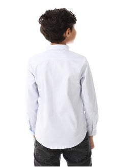 Andora Candy Stripes Boys Oxford Shirt_White & Sky Blue  - Image 3