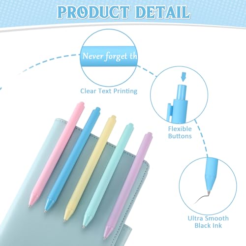 Teling 100 Pcs Motivational Pens Bulk Inspirational Quotes Ballpoint Pens with Sayings Funny Positive Thank You Gifts for Staff Employees Operation Christmas, Black Ink(Pastel Colors,Classic Style) - Image 3