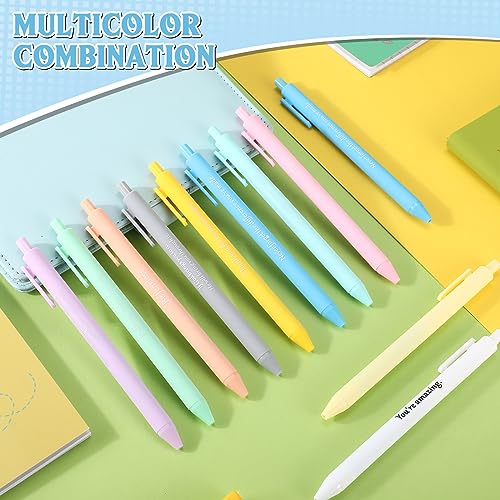 Teling 100 Pcs Motivational Pens Bulk Inspirational Quotes Ballpoint Pens with Sayings Funny Positive Thank You Gifts for Staff Employees Operation Christmas, Black Ink(Pastel Colors,Classic Style) - Image 4