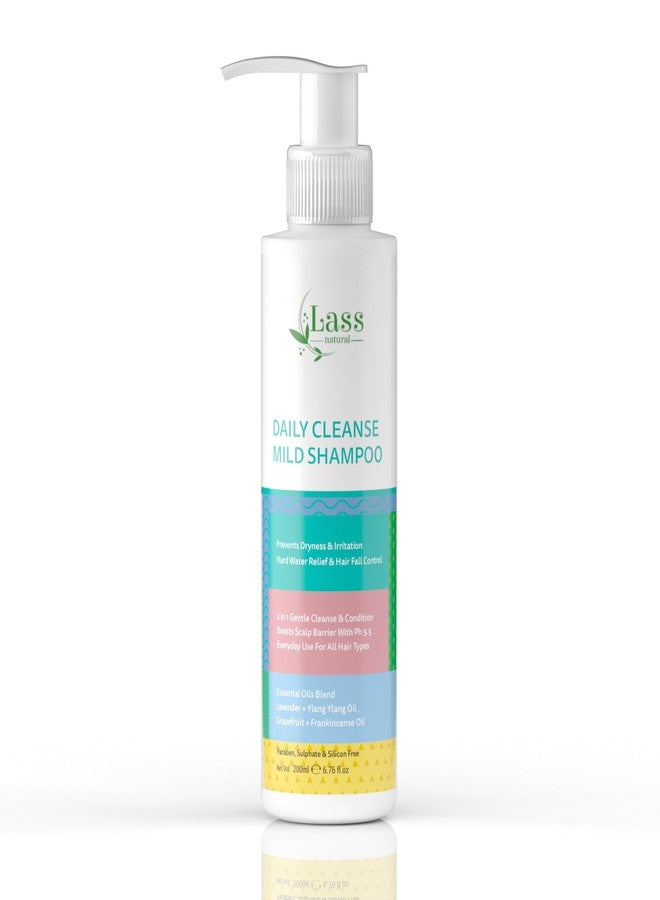 Lass Natural Everyday Shampoo Smoothening & Revieving | Repairs Hair shafts & Restore Strength | Sulphate and Paraben Free 200 ml - Image 1
