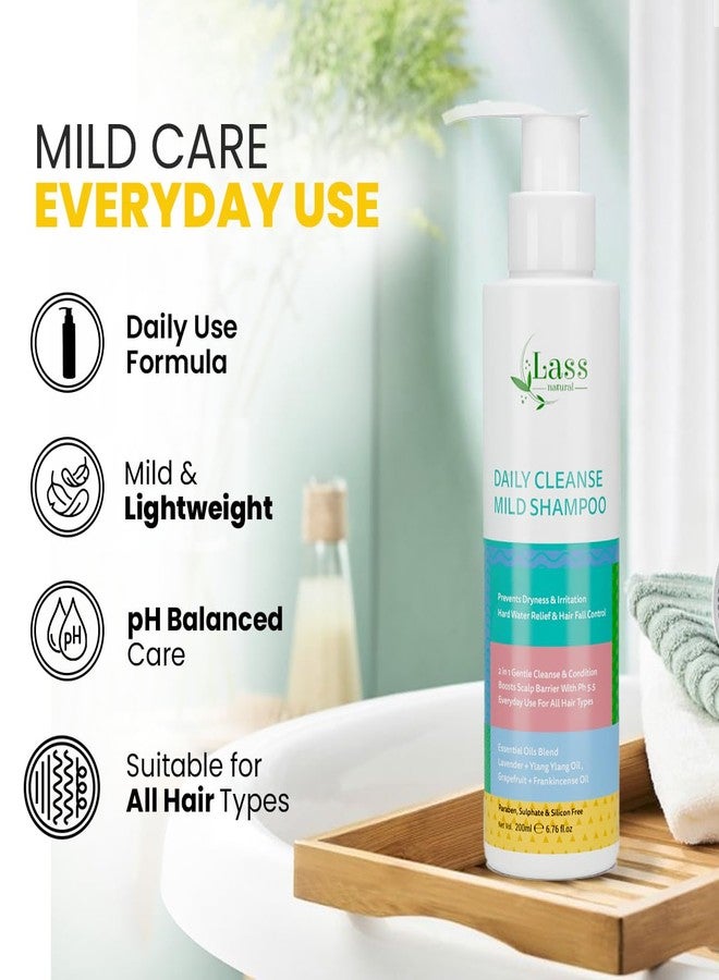 Lass Natural Everyday Shampoo Smoothening & Revieving | Repairs Hair shafts & Restore Strength | Sulphate and Paraben Free 200 ml - Image 5
