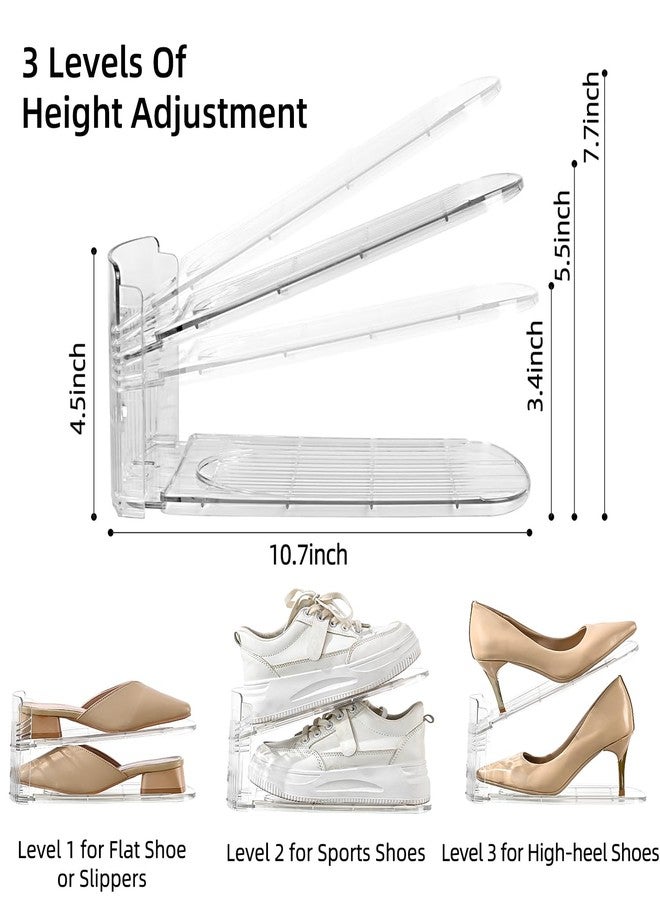 Uni HIMO 12 Pack Shoe Slots Organizer Adjustable Level Shoe Stacker Holder Storage Space Saving Sneakers Display Tray Rack for Closet - Image 3