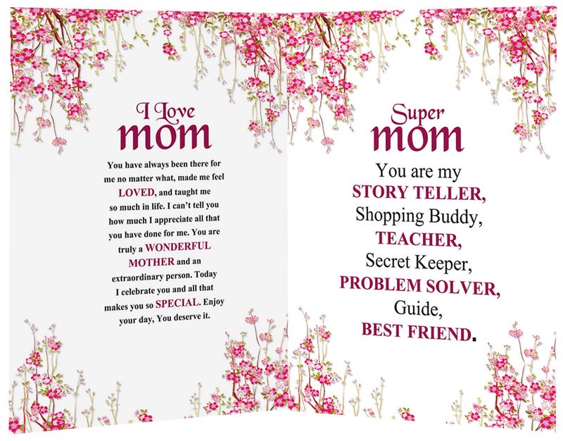 ME  YOU ME & YOU Greeting Card for Mom on Mother's Day and her Birthday, I Love Mom Greeting Card | Card for Mother | Greeting Card for Mom (Multicolor) - Image 2