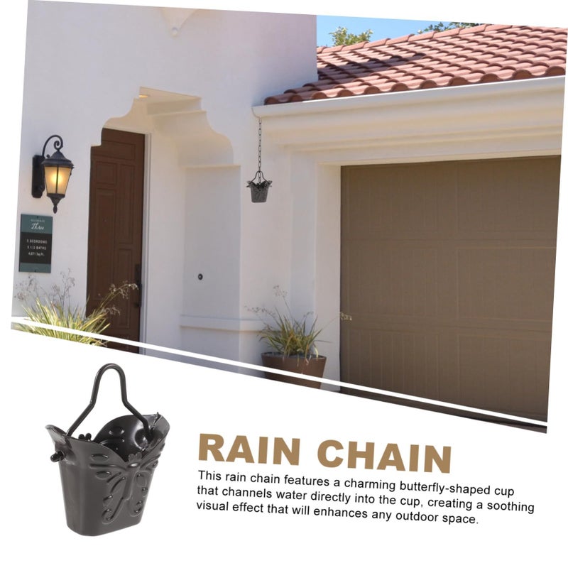 Butterfly Shape Rain Chain Cup Gutter Diverter For Outdoor Garden Patio Decoration - Image 4