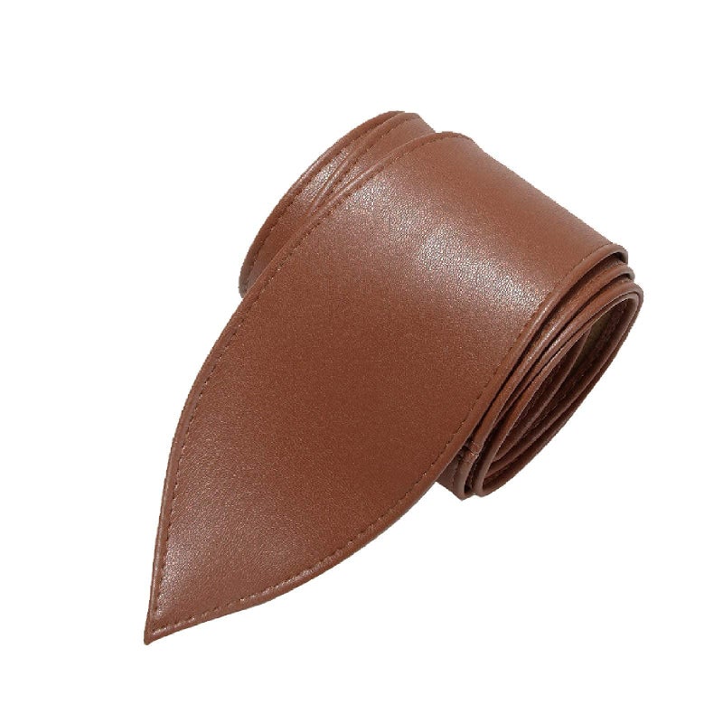 Earnda Earnda Womens Fashion Obi Belt Wrap Wide Cinch for Dress Solid Color Belts Coffee Medium  - Image 4