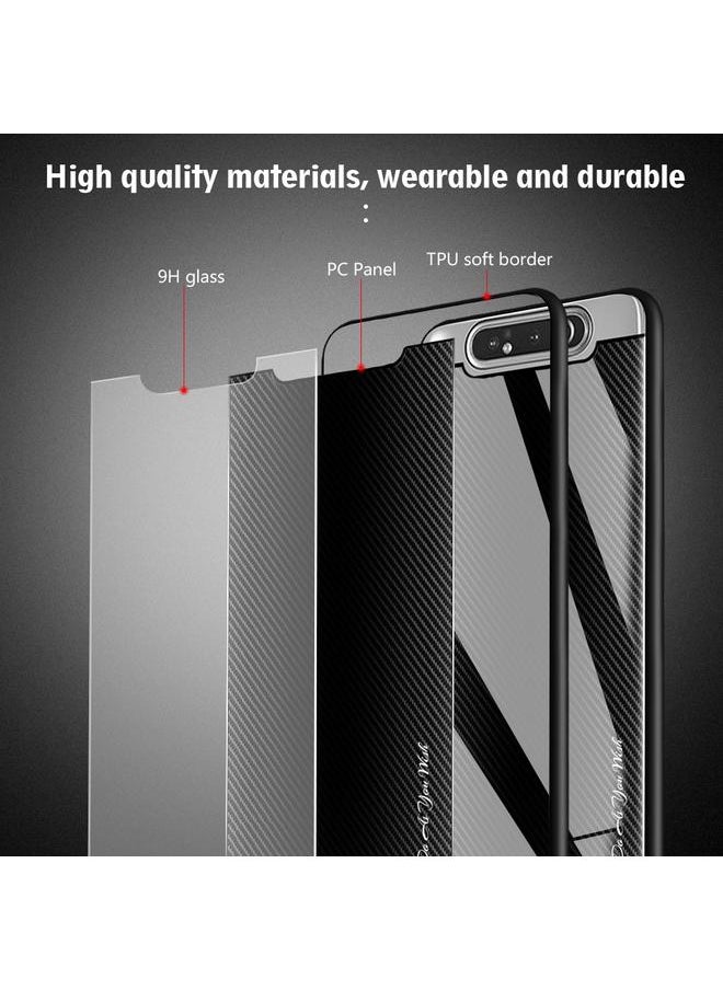 Zaboon - Case For Galaxy A80 / A90 Texture Gradient Glass Protective Case - Image 1