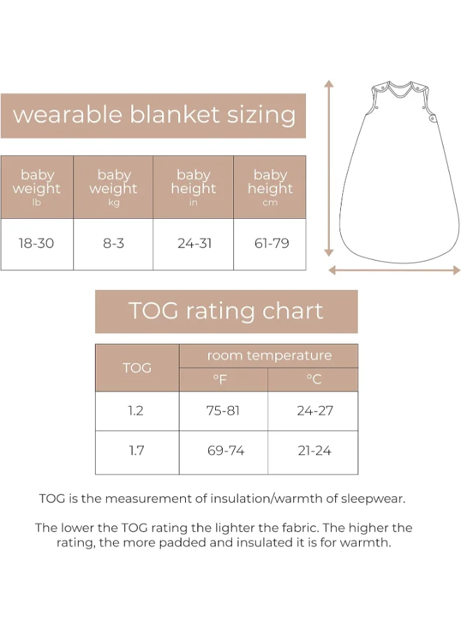Crane BABY Ezra Wearable Blanket 0 - 9 Months , Muslin Copper Dash