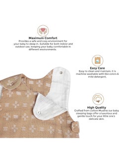 Crane BABY Ezra Wearable Blanket 0 - 9 Months , Muslin Copper Dash  - Image 5
