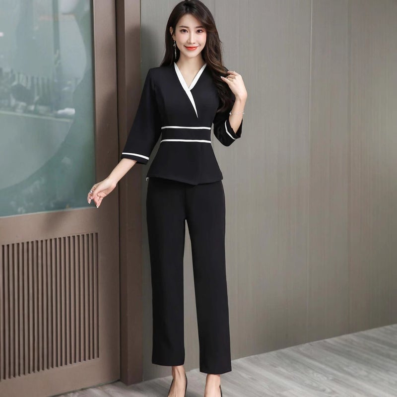 Beautician Beauty Salon Work Clothes Technician Clothing Slim Slim Foot Bath Overalls Pants - Image 2