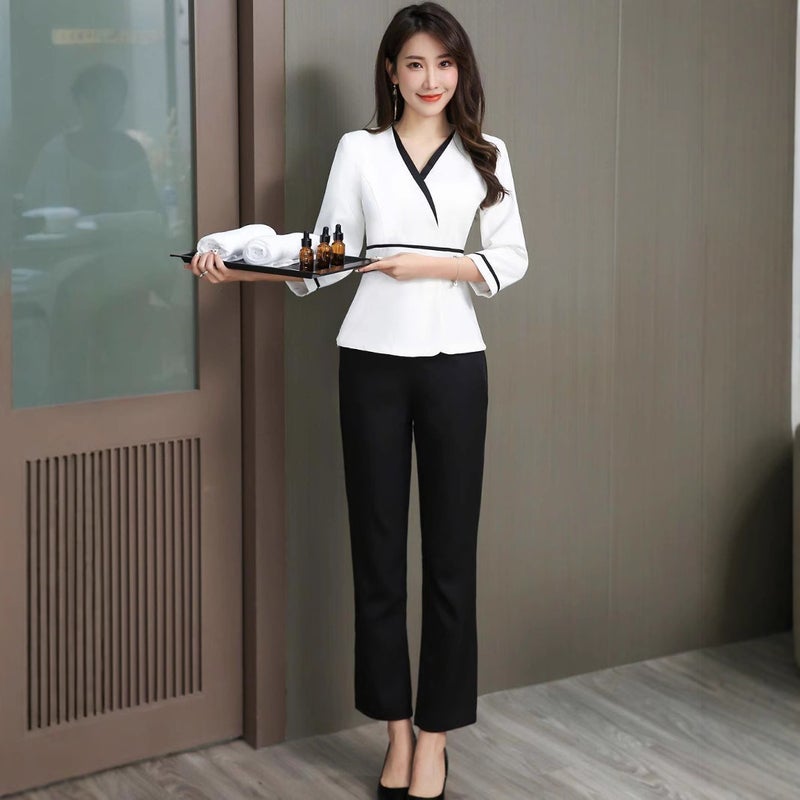 Beautician Beauty Salon Work Clothes Technician Clothing Slim Slim Foot Bath Overalls Pants - Image 5