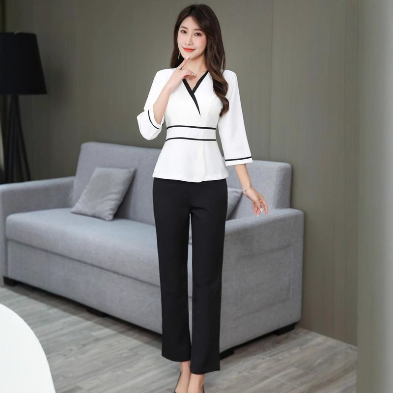 Beautician Beauty Salon Work Clothes Technician Clothing Slim Slim Foot Bath Overalls Pants - Image 4