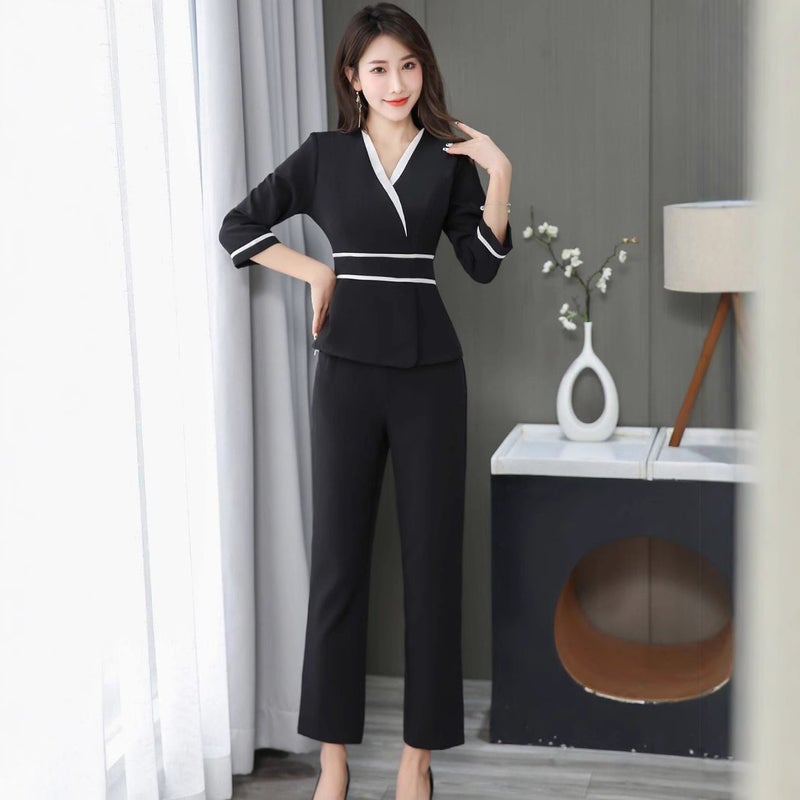 Beautician Beauty Salon Work Clothes Technician Clothing Slim Slim Foot Bath Overalls Pants - Image 3