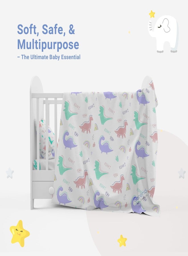 Carerio Baby Wrapper Ultra-Soft, Breathable & Stretchy Baby Wrap for Newborns & Infants (Roar & Rainbow (02)) - Image 3