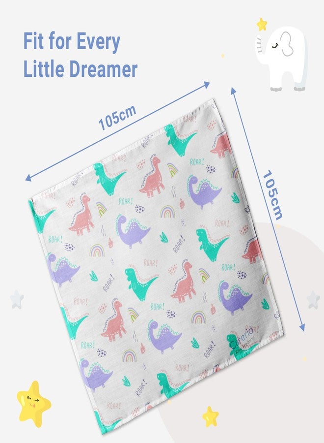 Carerio Baby Wrapper Ultra-Soft, Breathable & Stretchy Baby Wrap for Newborns & Infants (Roar & Rainbow (02)) - Image 5