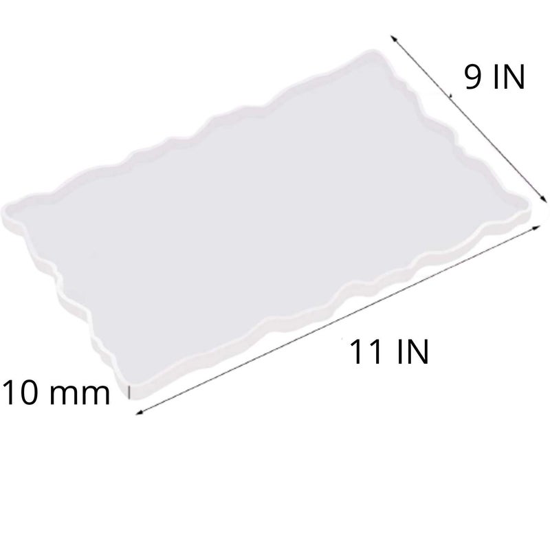Artool NOLAAI ARTOOL Rectangle Tray Resin Art Mold Creative DIY Multipurpose Art and Craft Silicone Tray Epoxy Resin Concrete Cement Casting Mould 9x11 Inch Set of 1(A41) - Image 2