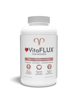Vitaflux Women'S Nitric Oxide Booster Supplement Increase Circulation Boost Energy & Heart Health Essential Amino Acids L Arginine L Citrulline L Carnitine Zinc (180 Capsules)