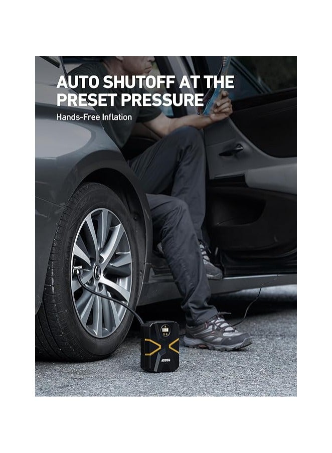 general Tyre Inflator Air Compressor 12V DC, Digital Car Tyre Pump 150 PSI, Preset Tyre Pressure & Auto Shutoff, Electric Air Pump for Car Tyres, Bicycles, Other Inflatables - Image 3