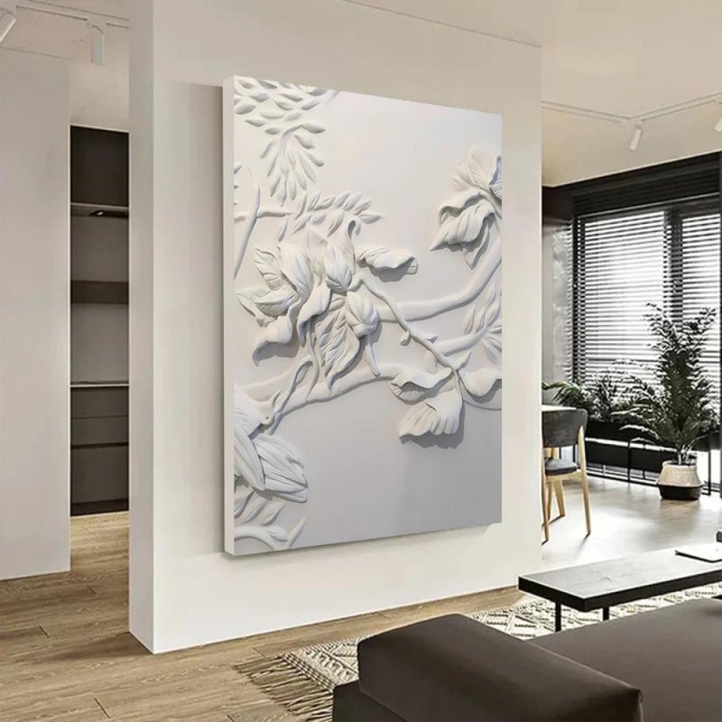 Marktna One piece of printed canvas wall art in a plaster painting design with a hollow frame, measuring (60×90). - Image 2