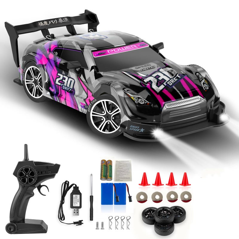 PANKQQ RC Drift Car 116 Scale Drifting RC Cars 24GHz 4WD RC Race Car 40kmh HighSpeed Remote Control Drift Car Vehicle Racing Sport Toy Easter Basket Stuffers Gift for Boys Girls KidsPurple - Image 2