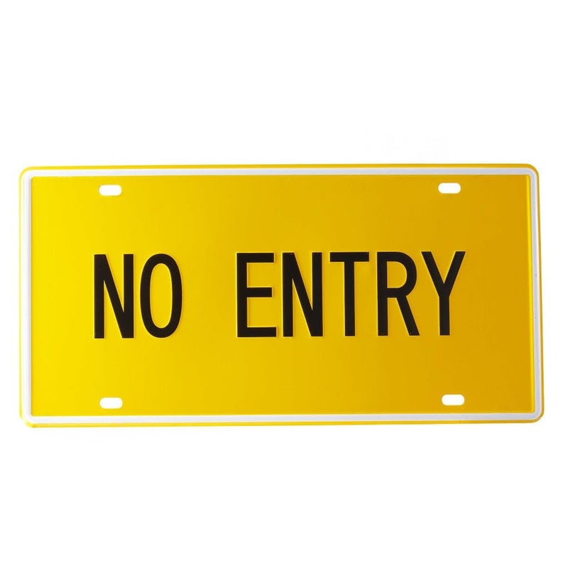 Eazywagon No Entry Multipurpose Metal Signs - License Wall Plate, Decorative Car Tag - Ideal for Cafe, Restaurant, Shop, Home, Hotel, Club, Office, Living Area - Image 1