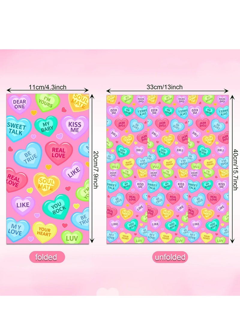 ذا بارتي بوبير مناديل ورقية على شكل قلوب لمناسبة عيد الحب 12.9x15.7 بوصة - Image 2