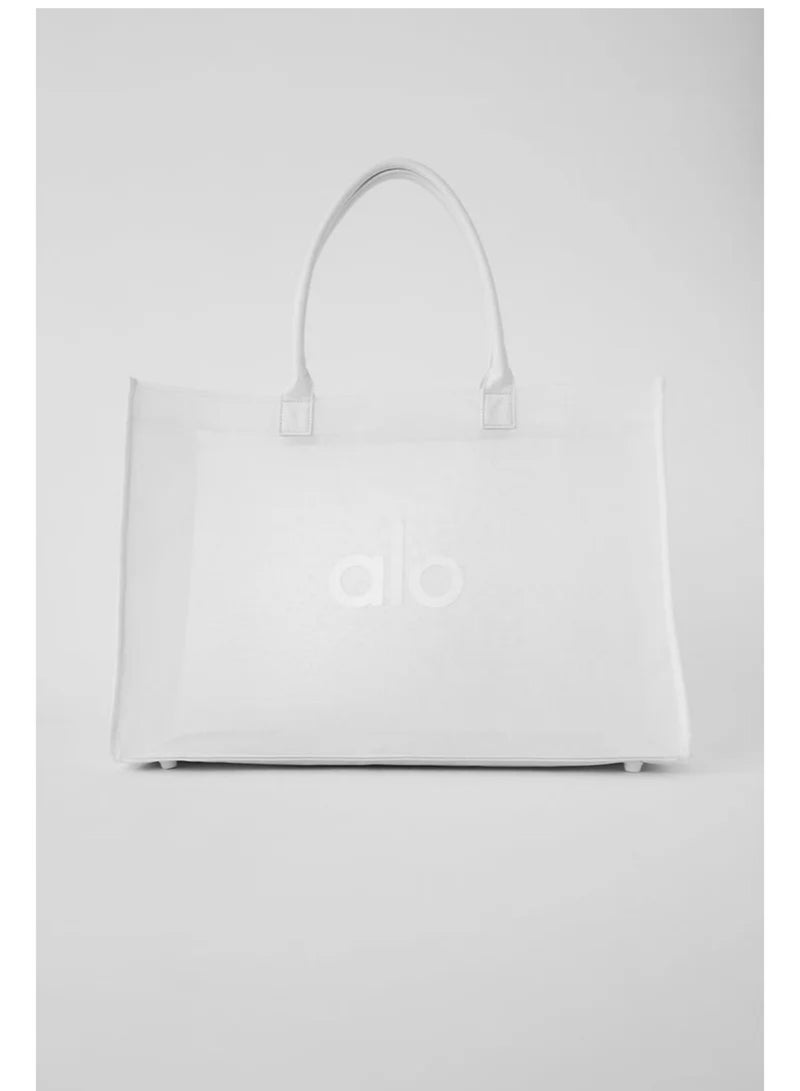 yoga mesh bag Yoga Fitness shoulder bag Beach Tote Clear storage bag - Image 3