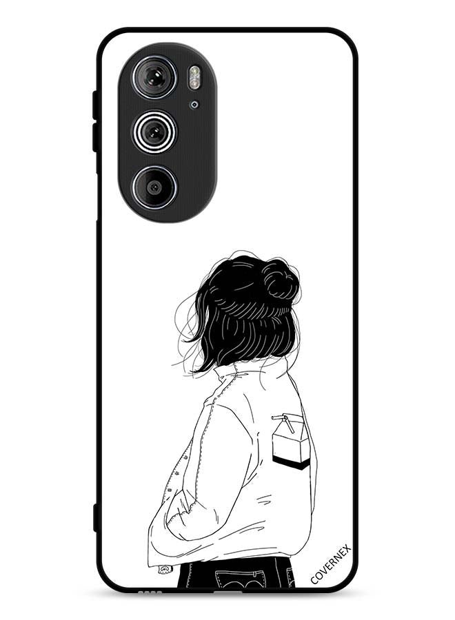 Covernex Motorola Edge 30 Pro Protective Case Cover Girl Think Very Deep - Image 1