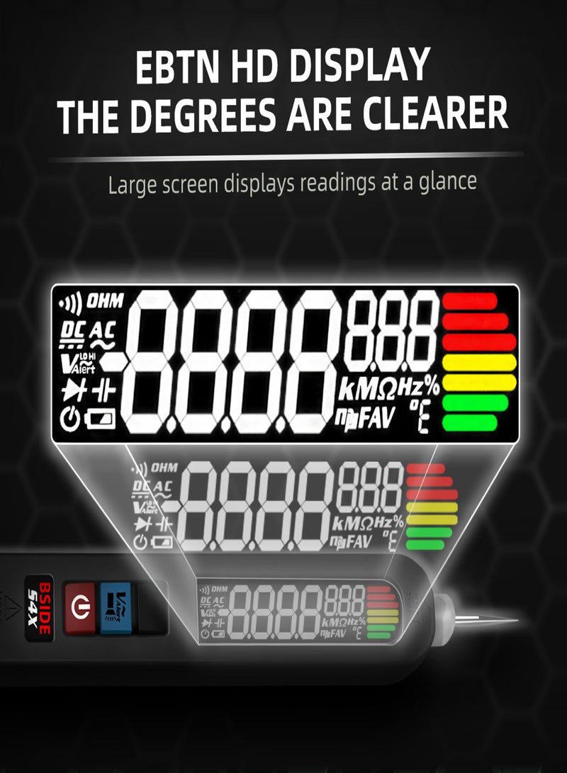 BSIDE S4X Digital 12-300V AC Voltage Tester Power Line Leakage Detector Electric Leakage Detect Pen EBTN Display Circuit Continuity Test Pen with NCV Voltage Sensing Live Wire Check Functions - Image 4