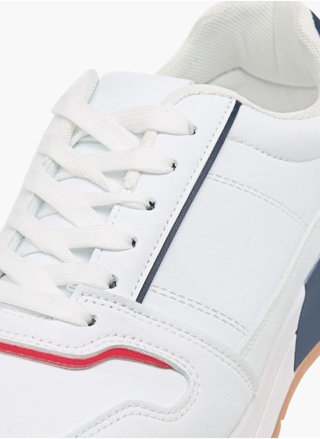 LBL by Shoexpress Men's Panelled Lace-Up Sneakers  - Image 4