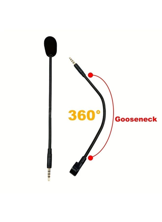 2 Pole 3.5mm Gooseneck Gaming Headset Microphone Aux Replacement Mic Plug and Play - Image 4