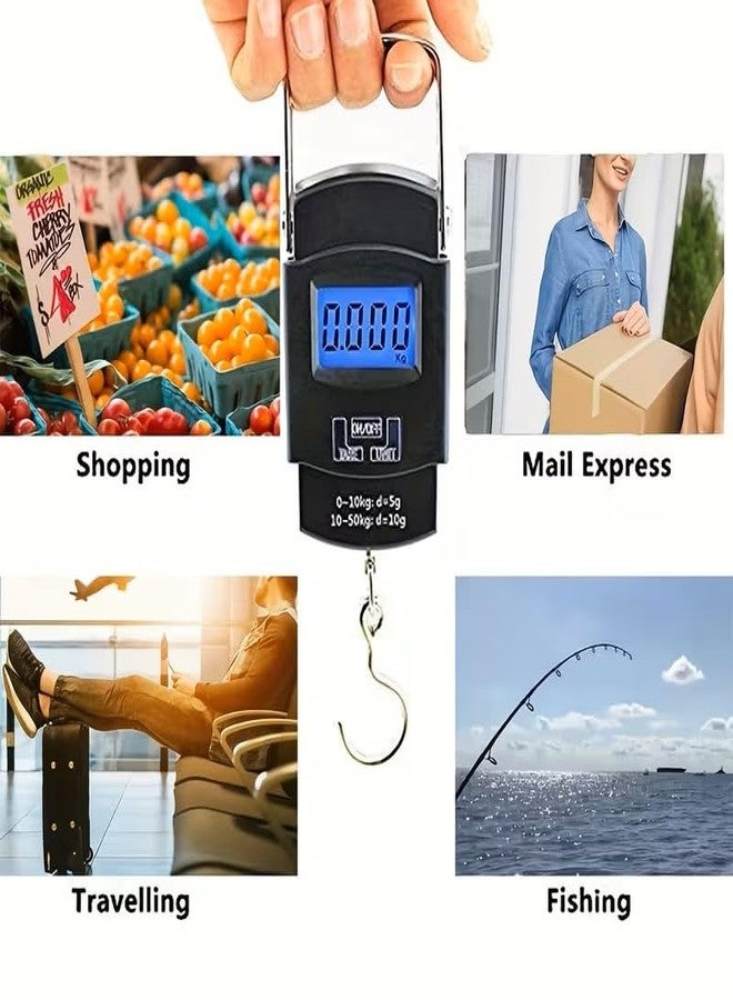 Kymio Luggage Scale Portable Digital Hanging Scale for Travel, Suitcase Weight Scale 50kg Capacity, Hang Scale Hanging Weighting Portable Digital Luggage Travel Scale, Portable Luggage Scale - Image 4