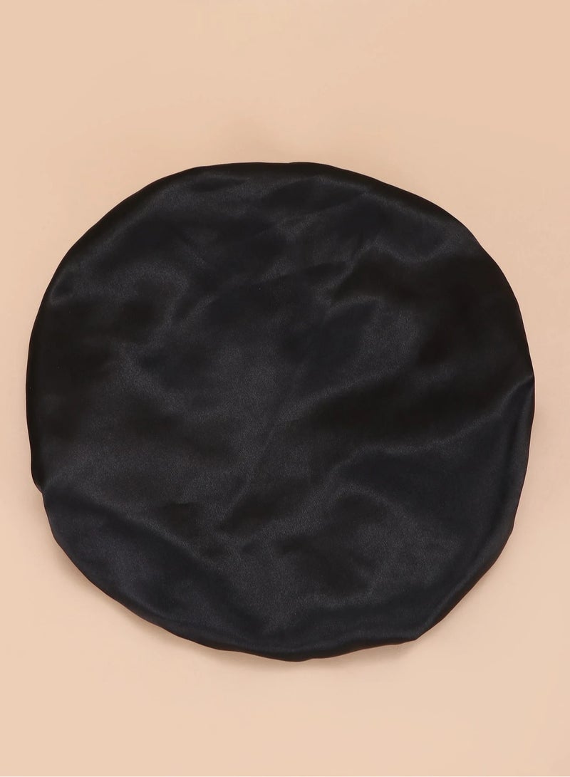 Shein Double Layer Satin Bonnet – Silk Hair Protection, Soft & Comfortable for Sleeping – Hair Cap (Color May Vary) - Image 2