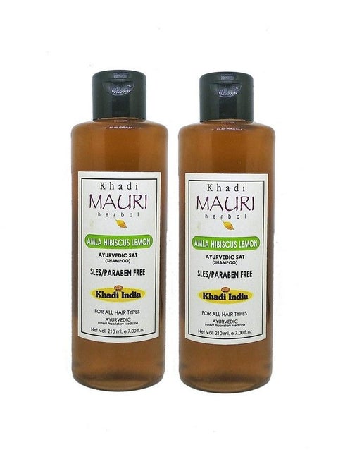 Amla Hibiscus Lemon Shampoo Pack Of 2 (420Ml) Brown (Kmamlhibicshx2)