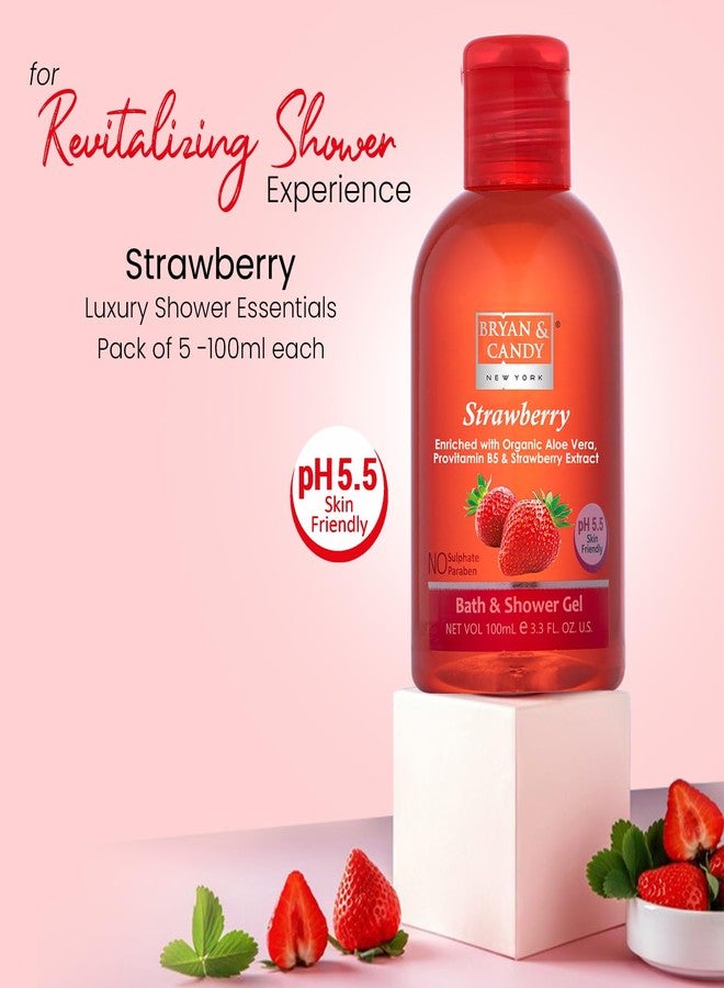 بريان & كاندي جل استحمام بريان آند كاندي مع خلاصة الصبار. غسول جسم لطيف ومرطب لبشرة ناعمة ونضرة (جل استحمام بالفراولة، 100 مل) - Image 3