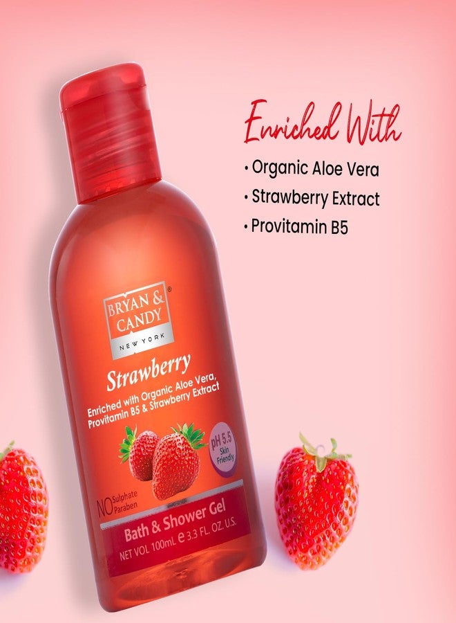 بريان & كاندي جل استحمام بريان آند كاندي مع خلاصة الصبار. غسول جسم لطيف ومرطب لبشرة ناعمة ونضرة (جل استحمام بالفراولة، 100 مل) - Image 4