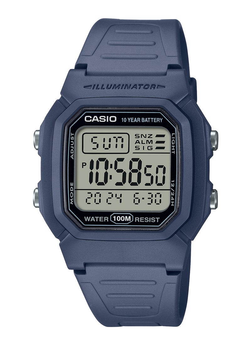 CASIO Digital Resin Band Unisex Watch W-800H-2AVDF  - Image 1