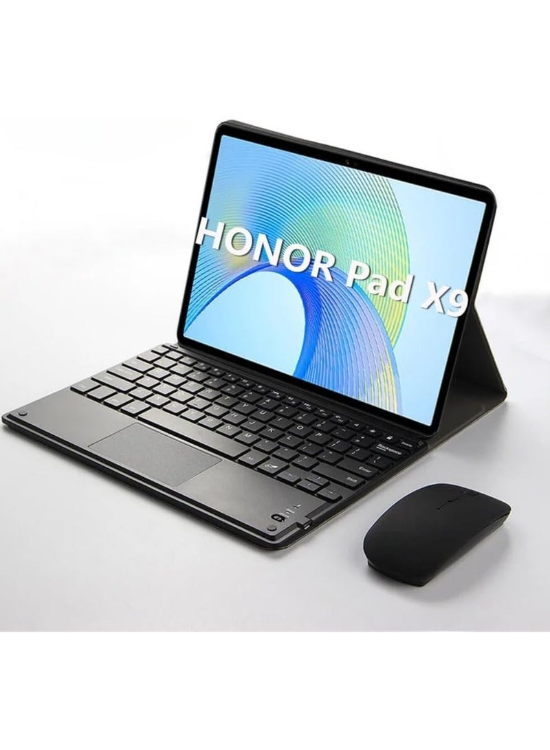 عام جراب يحتوي على لوحة مفاتيح عربية وإنجليزية متوافق مع Honor Pad X9 بحجم 11.5 إنش 2023، يشمل غطاء لوحة مفاتيح بالبلوتوث لاسلكي + ماوس مع غطاء ذو لغة لمس. - Image 1