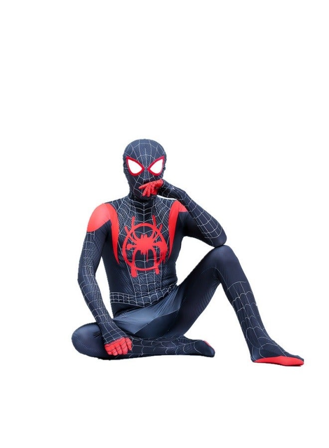 عام سبايدرمان الجوارب ليتل الأسود العنكبوت مايلز الصبي قطعة واحدة زي الأطفال والأحجام الكبار - Image 3