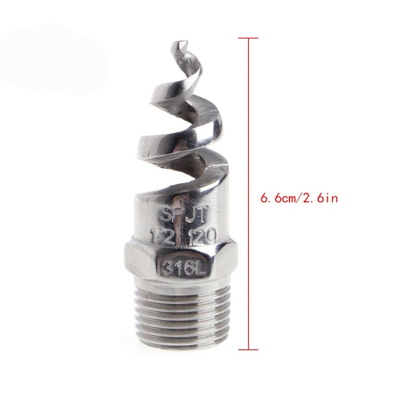 1Pc Stainless Steel 316L Nozzle Spiral Nozzle Rotating Nozzle Smoke Spray Nozzle Exhaust Gas Tower With Spiral Nozzle( ) - Image 2
