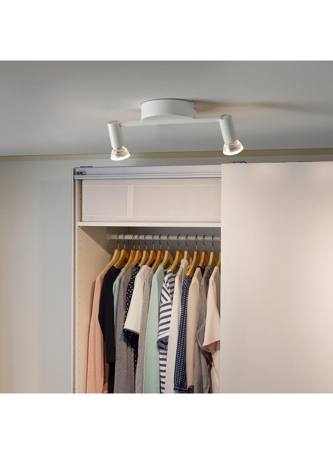 زبون كشاف سقف مع 2 بقعة، أبيض - Image 2