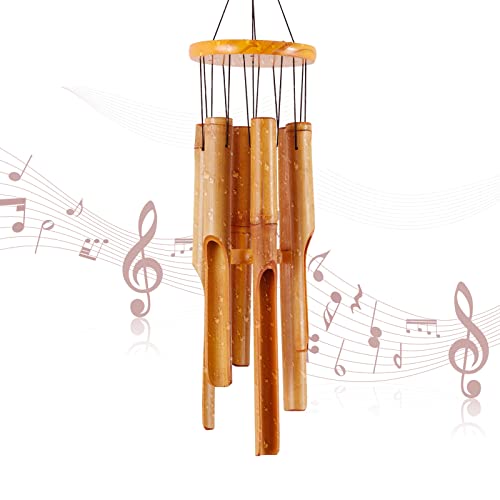 Rdutuok 32" Bamboo Wind Chimes Memorial Gifts for mom Handcrafted Wooden Wind Chimes with Melody Deep Tone for Ourdoor & Indoor,Garden, Yark,Patio and Home Déco - Image 1